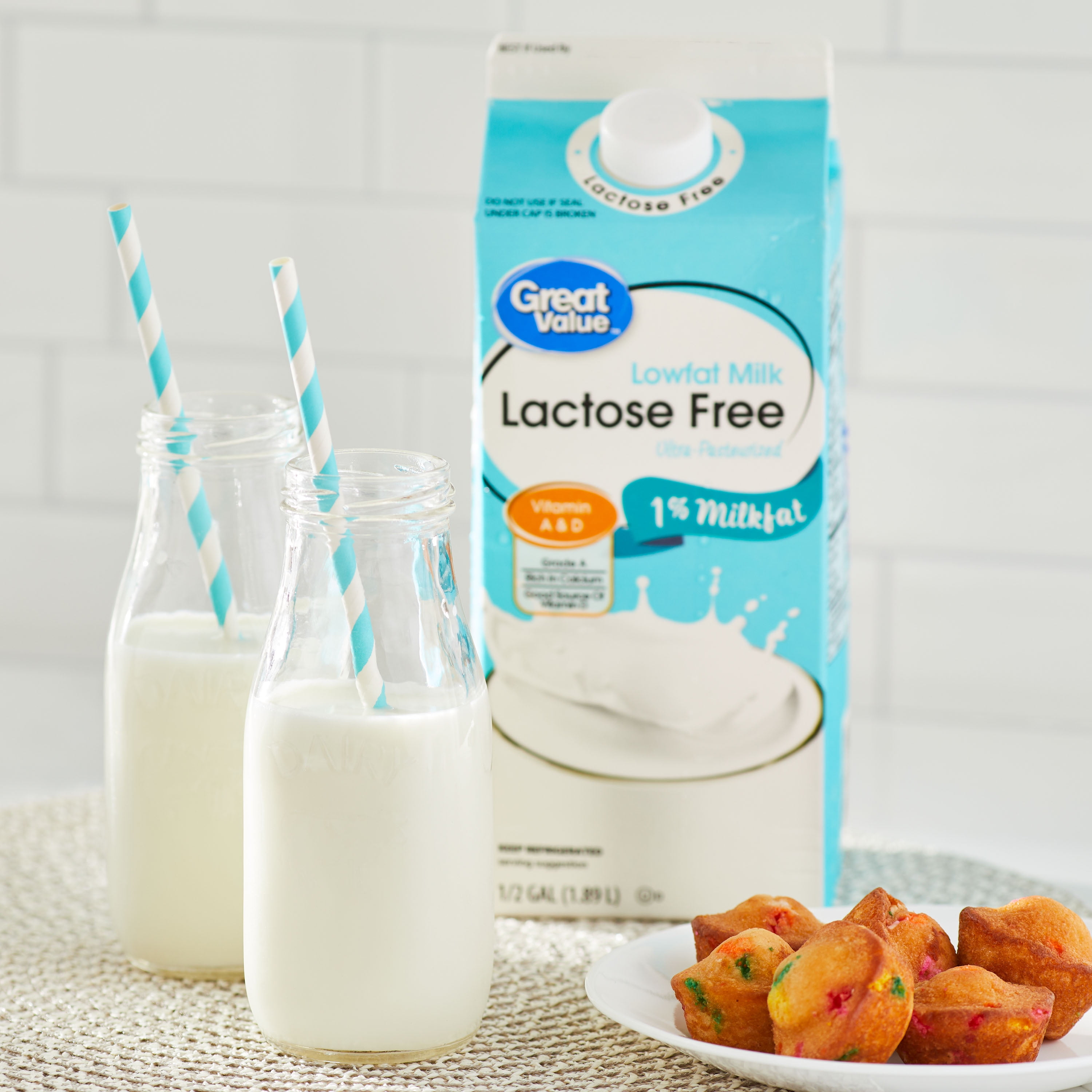 Great Value Lactose Free Low-fat Milk, Half Gallon, 64 fl oz