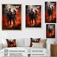 thumbnail image 4 of Designart "A Monumental Couple Of Military Defenders" Military Floater Framed Canvas Art Print, 4 of 5