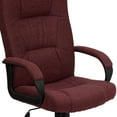 thumbnail image 3 of High Back Burgundy Fabric Executive Swivel Chair with Arms, 3 of 9