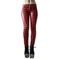 thumbnail image 3 of Fusipu Steampunk Women Faux Leather Cosplay Pants Carnival Party Skinny Button Trousers, 3 of 6
