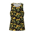 thumbnail image 4 of Gaeub Bees and Sunflowers Men's Athletic Tank Top, Workout Sleeveless Shirts, Running Tank Tops for Gym, Running, Training - XX-Large, 4 of 9