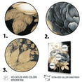 thumbnail image 3 of Designart White, Gold And Black Rose Bouquet II Canvas Wall Art, 3 of 5