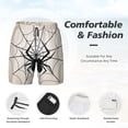 thumbnail image 3 of Honeii Spiders On The Web 1 Print Men's Swim Shorts,Mens Swim Trunks,Breathable Mesh Beach Shorts for Swimming,Surfing, and Beach Activities-XX-Large, 3 of 6