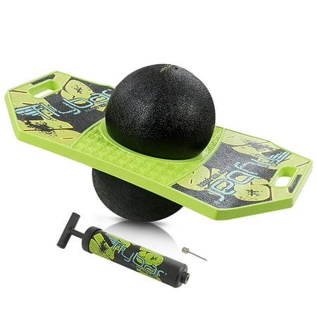 Flybar Pogo Trick Ball for Kids  Trick Board for Boys and Girls Ages 6 and up  Green