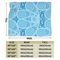 thumbnail image 6 of DouZhe Ultra-Soft Micro Fleece Lightweight Flannel Bed Blanket, Blue Peacock Tail Paisley Print Cozy Warm Throw Blankets, 40"x30", 6 of 7