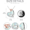 thumbnail image 5 of Dorunmo Mama Bear Necklace with 2 Cubs 925 Sterling Silver Polar Bear Love Heart Pendant Mothers Day Jewelry Gifts for Women Mother (Opal), 5 of 6
