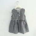 thumbnail image 5 of KYAIGUO Kids Toddler Girls Vest Dresses Baby Sleeveless Cotton Dress Lattice Lapel Dress Casual Summer Tank Dresses Skirt,Sizes 1-6T, 5 of 7