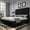 Black, variant on VanAcc 52.8" High Upholstered Bed Frame King Size Platform Sleigh Bed with Deep Button Tufted Headboard/Easy Assembly/Black
