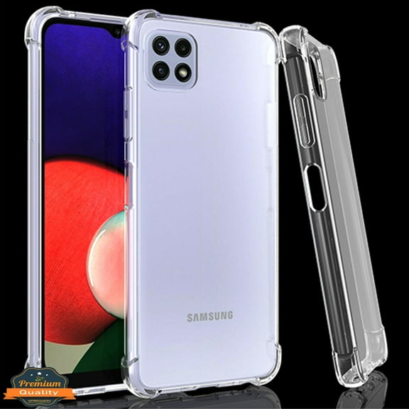 Xpression Case for Samsung Galaxy A22 HD Crystal Clear Ultra Hybrid PC TPU [Four-Corner Protective] Rubber Shockproof Gel Bumper Transparent Phone Cover [Clear]