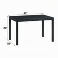 thumbnail image 5 of Frey Dining Table-47 Inch Rectangular Top-Scandinavian Black Wood, 5 of 6