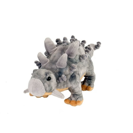 Wild Republic Dinosauria Mini Ankylosaurus Stuffed Animal, 10 Inches