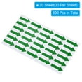 thumbnail image 3 of Small Arrow Sticker Label 1.2x0.4", 600 Pcs Adhesive Color Coding Sign Decal, Green, 3 of 5