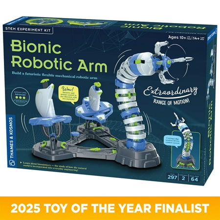 Thames & Kosmos Bionic Robotic Arm STEM Experiment Kit Toy of The Year Finalist Build a Mechanical Arm No Batteries/Motors Required | Innovative System | Ages 10+ with Help 14+ Independent Play