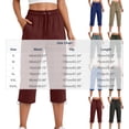 thumbnail image 3 of Guluxicc Women's Cargo Pants with Multi Pocket Elastic Waist Drawstring Cropped Trousers for Everyday Summer Fall, 3 of 7