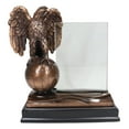 thumbnail image 3 of Ebros Majestic Bald Eagle Perching On Globe 4"X6" Glass Picture Frame Statue, 3 of 6