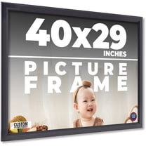 40x29 Frame Black Passaggi Solid Wood Picture Frame Width 1.5 Inches | Interior Depth 0.5 Inches |