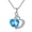 Blue, variant on Mother's Day Gifts for Women, Sterling Silver Heart Pendant Necklace with Birthstone, Jewelry Gifts for Women Mom Wife Girlfriend