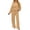 Beige, variant on ZsaeSM Women 2 Piece Lounge Tracksuit High Neck Drawstring Sweatshirt & Comfy Wide Leg Pants Casual Outfit Set Beige L