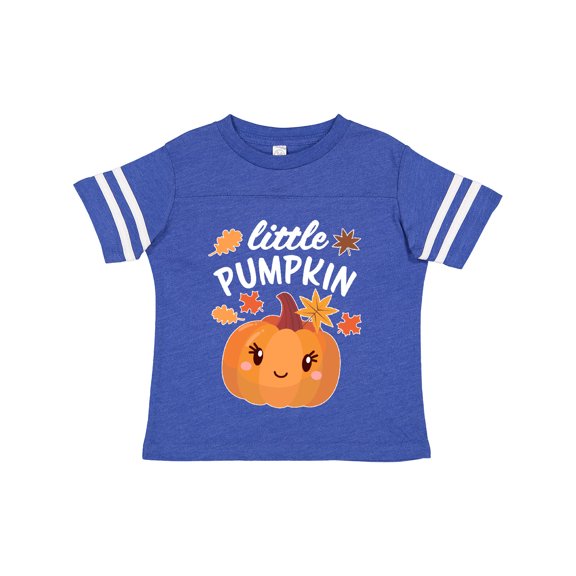 Inktastic Cute Little Pumpkin with Fall Leaves Boys or Girls Toddler T-Shirt