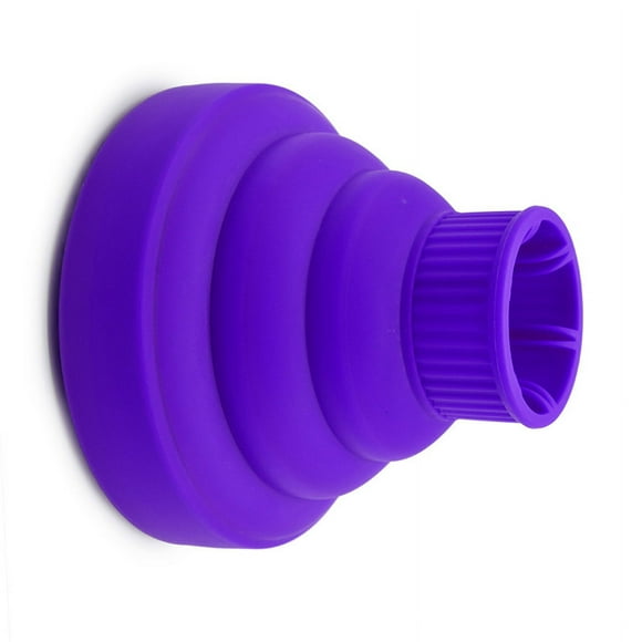 Accesorio difusor para secador de pelo, difusor de soplador portátil plegable y ligero de silicona para salón en casa, color morado