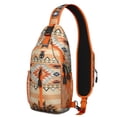 thumbnail image 1 of Geometric Sketch Style Sling Backpack, Vintage Minimalist Crossbody Daypack with Adjustable Shoulder Strap, 1 of 6