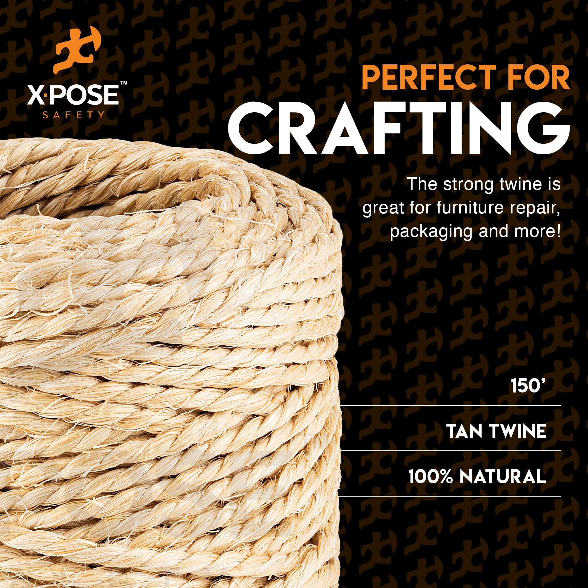 Sisal Twine - Thin Natural Fiber Rope on Spool - Rope for Cat