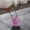 Pink-1pcs, variant on Glass Flower Frog – Glass Ball Floral Stems Holder, Clear 2.36" Handcrafted Vase for Table Centerpiece Decor
