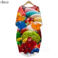 thumbnail image 5 of CLOOCL Harajuku Vestido de manga larga con deliciosos gráficos de piruletas Impreso en 3D Suave y cómodo Vestido de bolsillo Vestido tipo bata Dropshipping, 5 of 5