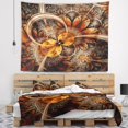 DESIGN ART Designart 'Dark Orange Fractal Flower' Abstract Wall