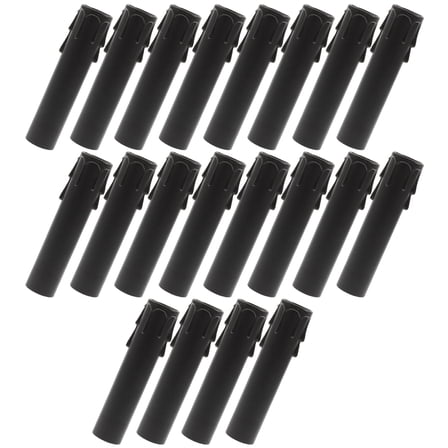 Luxshiny 20Pcs Black Plastic Candle Sleeve Covers for Chandelier Light Fixtures Decorative Replacement