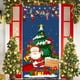 thumbnail image 4 of Cortina de puerta navideña con bandera para exteriores, decoración de fondo de Papá Noel y cachorro, tela de poliéster para colgar., 4 of 5