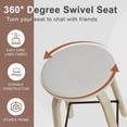 thumbnail image 3 of S-HOME Swivel Bar Stools Set Of 2,  Fabric Upholstered 30 Inch Height, Ideal For Restaurants And Home Use，Beige, 3 of 5