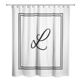 thumbnail image 2 of Creative Products Classic White Monogrammed Shower Curtain - L, 2 of 7