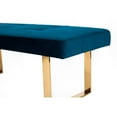 thumbnail image 3 of Chic Home BH18-14NY-N1-US Scott Velvet Modern Contemporary Tufted Seating Square Leg Bench, Navy Blue, 3 of 5