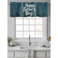 thumbnail image 4 of Fathers Day Valances for Windows, Rod Pocket Kitchen Valance Curtains - Soft & Washable Small Window Treatment for Living Room,&nbsp;Bathroom, Retro Wooden Grain , 42x12 Inch, 1 Panel, 4 of 9