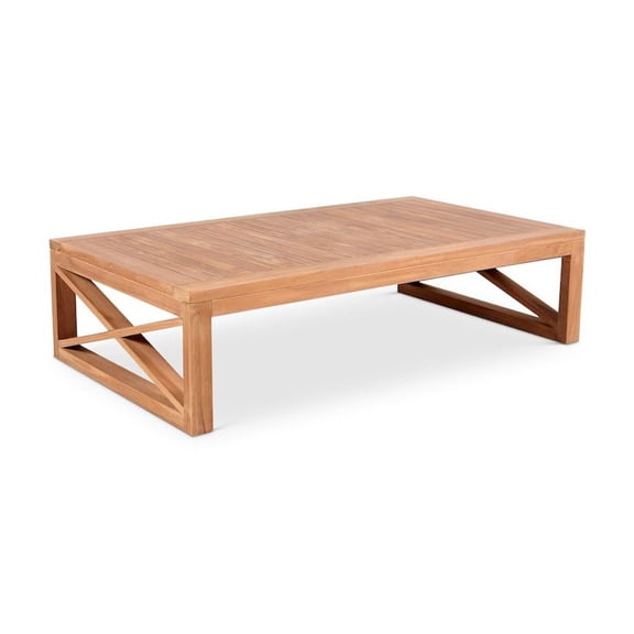 Meridian Furniture Anguilla Natural Teak Outdoor Coffee Table