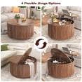 thumbnail image 6 of ANPOO Round Lift Top Coffee Table with Storage, 34.6" Fluted Center Table for Living Room, Modern Circle Drum Table, Mid Century Furniture for Small Space, 6 of 7