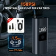 thumbnail image 2 of PEPWELL Tire Inflator Portable Air Compressor, 150PSI Portable Air Pump for Car Tires, Electric Bike Tire Pump with Digital Pressure Gauge for Car, Bike, Motorcycle and Ball, 2 of 19