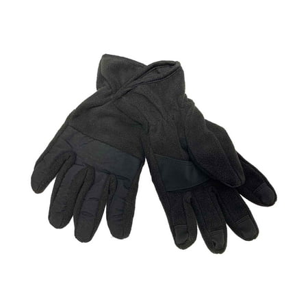 Tek Gear Men Fleece & Nylon Texting Gloves Black (Best Mens Gloves Uk)