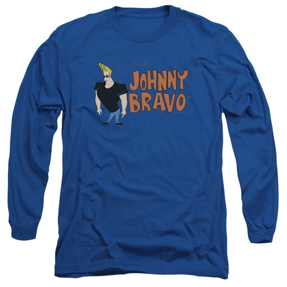 Johnny Bravo/Johnny Logo Mens Long Sleeve Shirt