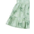 thumbnail image 6 of Toddler Baby Girl’s Ruffles Floral Printed Sleeveless Tops and Short Pants, 6 of 7