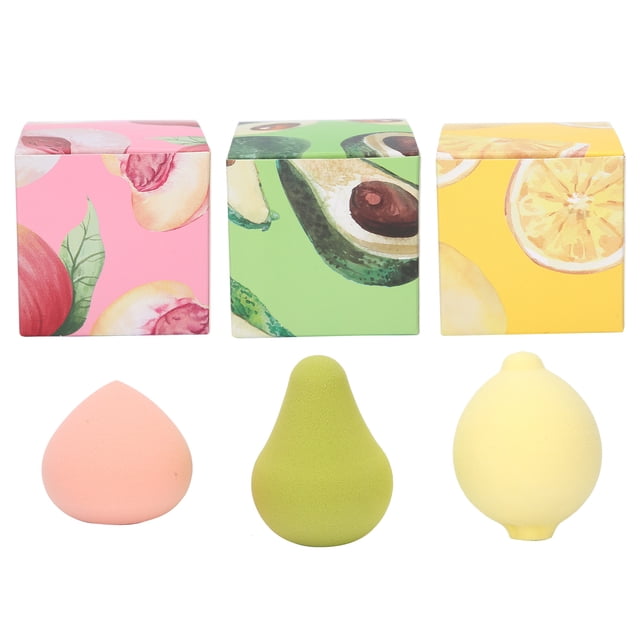 Juego de esponjas de maquillaje, 3 uds., mezcla de bases, esponjas de licuadora multicolores para uso en seco y húmedo