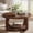 dark walnut, variant on Tribesigns 2-Tier Round Coffee Table, Circle Coffee Table with Storage, Modern Accent Center Table for Living Room, Thick Tabletop & Base, Rustic Brown
