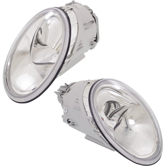 Garage-Pro Driver and Passenger Side Headlight for Volkswagen Beetle 1998-2005 Halogen With bulb(s) Hatchback Replaces# 1C0941029K-PFM 1C0941030K-PFM