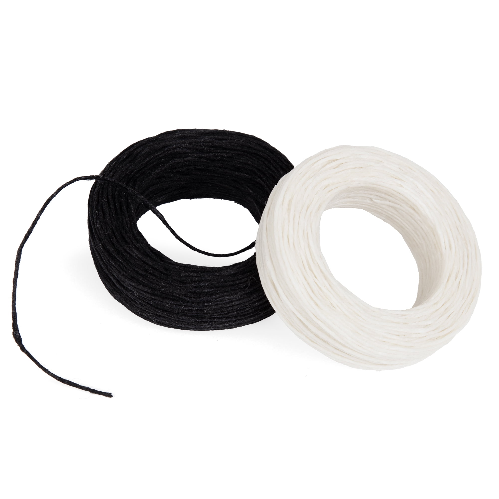 Cousin DIY Waxed Linen Cord, Black/White 2-Roll Pack, 150 ft Total, Jewelry Making, 69995775