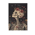 thumbnail image 6 of Yayeee Garden Flag 12" x 18" Double Sided Outdoor Yard Lawn Holiday Decorations, Skeleton with Flowers Pattern, 6 of 6
