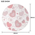 thumbnail image 6 of Pink Love Heart Valentine's Day Round Table Cloth,Wrinkle Resistant Table Cover with Polyester,Waterproof Reusable Tableclothes for Easter Birthday Picnic Wedding (Round,60x60inch), 6 of 6