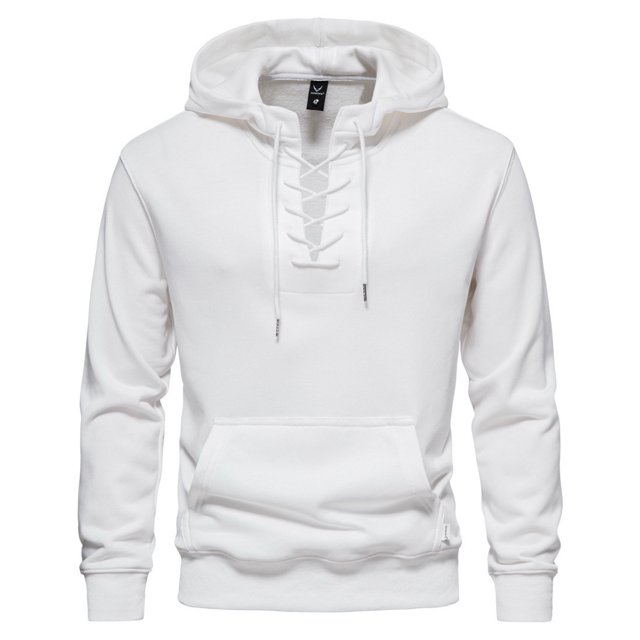 Gibobby Sudadera polar hombre Sudaderas con capucha para hombre talla grande ajuste holgado holgadas para invierno(Blanco,CH)