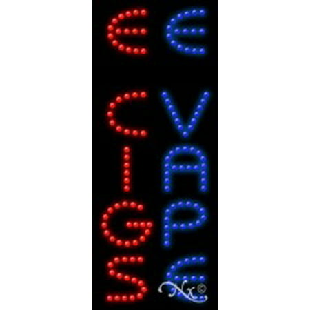 E Cigs E Vape LED Sign (High Impact, Energy
