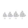 thumbnail image 7 of SZUL Women's Lab Grown 1/2 Carat Pear Shaped Solitaire Diamond Earrings in 14K White Gold, 7 of 7